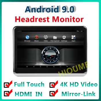 10.1 colių automobilio galvos atramos monitorius MP5 vaizdo grotuvas 1080P HD jutiklinis ekranas FM WIFI Bluetooth / USB SD HDMI automobilinis monitorius Vaizdo grotuvas
