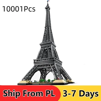 10001Pcs Aukšti modelio blokai 1,5 m aukščio PARIS architektūros modelio kaladėlės suaugusiems vaikams Dovanos suderinamos 10307