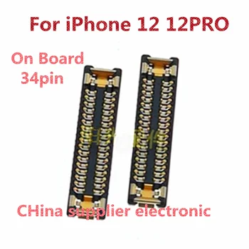 10vnt-100vnt Skirta iPhone 12 12PRO Mobiliojo telefono ekrano stovas pagrindinės plokštės kabelio jungtis sagties jungtis 34 kaiščiai