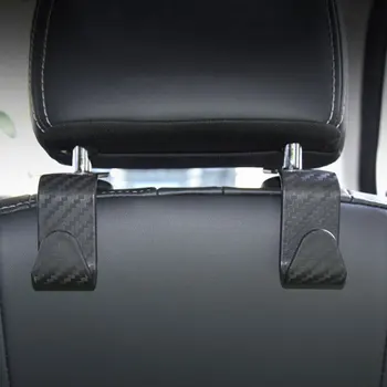 1PCS Automobilinės sėdynės galvos atramos kablys taikomas rankinei ir taikomas automobilio galinių sėdynių organizatoriaus paltų pakabos laikymo lentynai