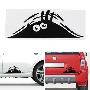 2/3/5PCS Funny Creative 3D Big Eyes Car Decal Black lipdukas Žvilgantis monstras 19x7CM automobilių apdailai Produktai