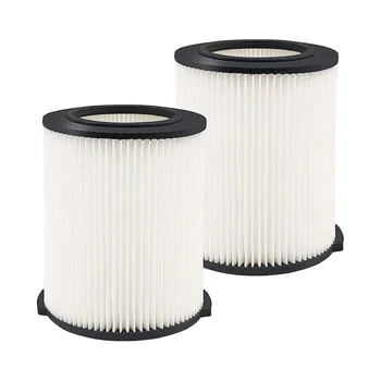 2 Pack šlapias/sausas vakuuminis filtras VF4000 skirtas Ridgid Vacs 5-20 galonų, VF4000 filtro pakeitimas Husky 6-9 galonų vakuumui