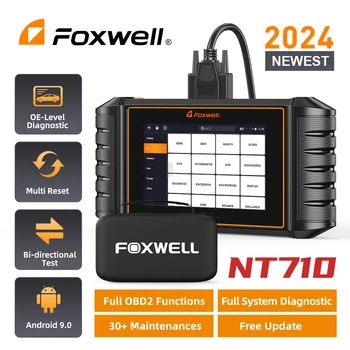 2023 Foxwell NT710 OBD2 automobilių skaitytuvas Aktyvus bandymas Kodų skaitytuvas 30+ Iš naujo nustatyti visas sistemas OBD 2 automobilio diagnostikos įrankis nemokamas atnaujinimas