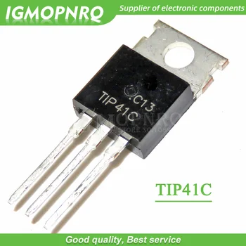20vnt TIP41C TIP41 TO-220 Bipoliniai tranzistoriai - BJT 6A 100V 65W NPN naujas originalas