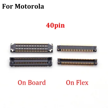 2Pcs LCD ekranas Flex FPC jungtis Kištukinė plokštė, skirta Motorola Moto G5S XT1793 XT1792 G6 Plus XT1926 E4 XT1767 XT1768 40 Pin
