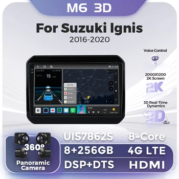 AI valdymas balsu 2Din automobilinis radijas GPS navigacijos grotuvas Android Auto Multimedia Carplay skirtas Suzuki Ignis 2016-2020 4G LTE + WiFi