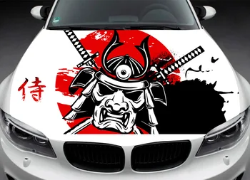 Automobilio gaubto lipdukas Japoniškas samurajų vinilo lipdukas grafinė pakuotė Decal Truck Taoshi Truck Graphic Hood Decal