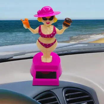 automobilis Saulės šokiai Žaislai HulaGirl prietaisų skydelis Havajai Šokanti mergina Bobble-Head žaislinis automobilis Prietaisų skydelis Dekoracijos auto Interjero papuošalai