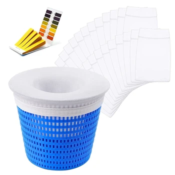 Baseino skimmerio kojinės, 24 pakuotė, skimmerio filtro tinklas, daugkartinio naudojimo skimmerio krepšiui, skimmerio tinklas, baseino skimmeris