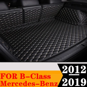 Custom pilno komplekto automobilinis bagažinės kilimėlis Mercedes-Benz B klasei 2019 2018 2017 2016 2015 2014 2013 2012 Galinis krovininis laineris Tail Boot Pad