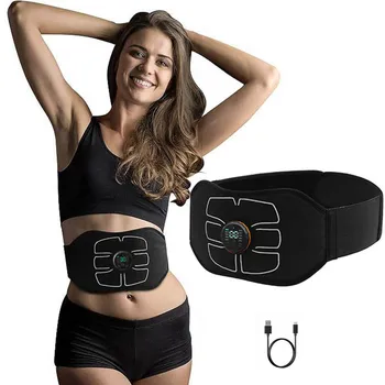 EMS raumenų stimuliatorius vibracija kūno lieknėjimo diržai abs treniruoklis pilvo tonizavimas diržas USB papildymas svorio metimas fitneso masažuoklis