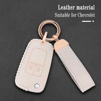 Formling Leather Car Key Case Cover For Chevrolet Cruze 2010-2013 Orlando Keyless Remote Holder Accessories Flip Keychain