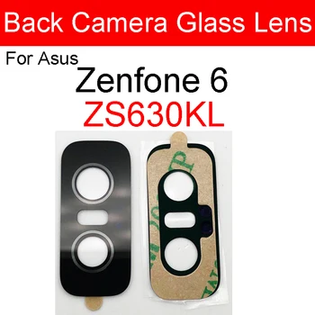 Galinės kameros stiklinis objektyvas su lipdukų klijais Asus Zenfone 6 ZS630KL L01WD galinės kameros objektyvas Asus ZS630KL atsarginėms dalims