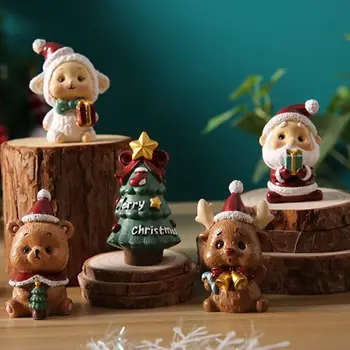 Kalėdų senelis Sniego senis Kalėdų senelis Peizažo papuošalai Miniatiūros Gyvūnų mikro peizažas Animacinis filmas Sniego senis Automobilio dekoravimo derva