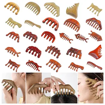 Kūno meridiano masažas Šukos Sandalmedis Penkių plačių dantų šukos Akupunktūros terapija Kraujotaka Antistatiniai lygūs plaukai