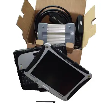 Mb Star C3 diagnostikos įrankis su CF-19 nešiojamuoju kompiuteriu CF19 201412 versijos programinės įrangos multiplekserio pilni kabeliai HDD įdiegtas tiesiogiai darbui
