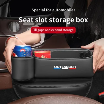 Mitsubishi Outlander L200 automobilinės sėdynės tarpas Įtrūkimų lizdas Odinė daiktadėžė su puodelio laikikliu Automatiniai vidaus apdailos priedai