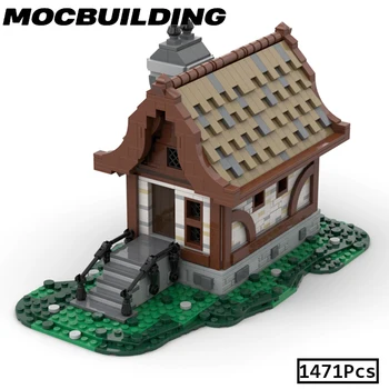 MOC Viduramžių namų architektūros modelis Statybiniai blokai Dovanos Žaislai Ekranas Statyba Kalėdų dovanaGift