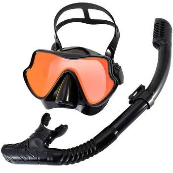 Nardymo kaukė Snorkelis Profesionalus nardymo kaukės Snorkeling Rinkinys Suaugusiųjų silikoninis sijonas Snorkeling Kaukė Nardymo kaukė Akiniai