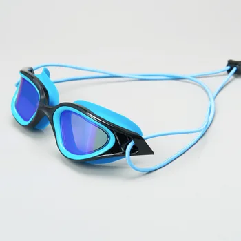 Nauji plaukimo akiniai Virvės galvutė su suaugusiųjų spalvingu galvanizuotu poliarizuotu lengvu vandeniui ir rūko lauko plaukimo stiklu