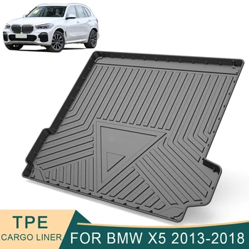 skirta BMW X5 F15 2013-2018 Auto Car Cargo Liner All-Weather TPE Neslidūs bagažinės kilimėliai Bagažinės dėklas Kilimas Interjero aksesuarai