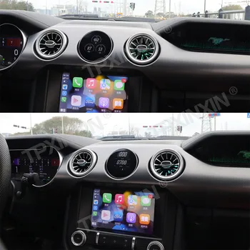 skirta Ford Mustang 2015 - 2019 LCD mažas prietaisų skydelis Co vairuotojo aplinkos šviesa Turbo oro išleidimo lemputė Android automobilio prietaisas