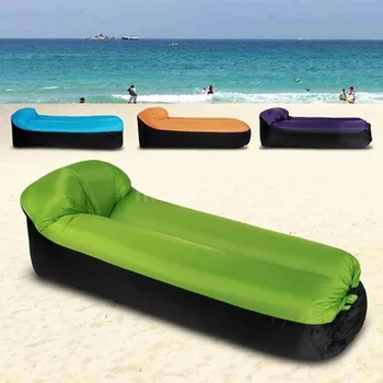 Vasaros paplūdimio poilsio kėdė Greitai sulankstomas kempingo miegmaišis Neperšlampamas pripučiamas sofos krepšys Tingus kempingo miegmaišiai Oro lova