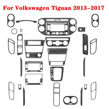 VW Volkswagen Tiguan 2013 2014 2015 2016 2017 Automobilių lipdukai Priedai Automobilių anglies pluošto apdaila Interjero lipdiniai