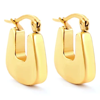 Šiuolaikinės moterų aukštos kokybės geometriniai neįprasti auskarai Nerūdijančio plieno mada Išskirtinis žavesys Ausų auskarų vėrimas Papuošalų vakarėlis Dovanos