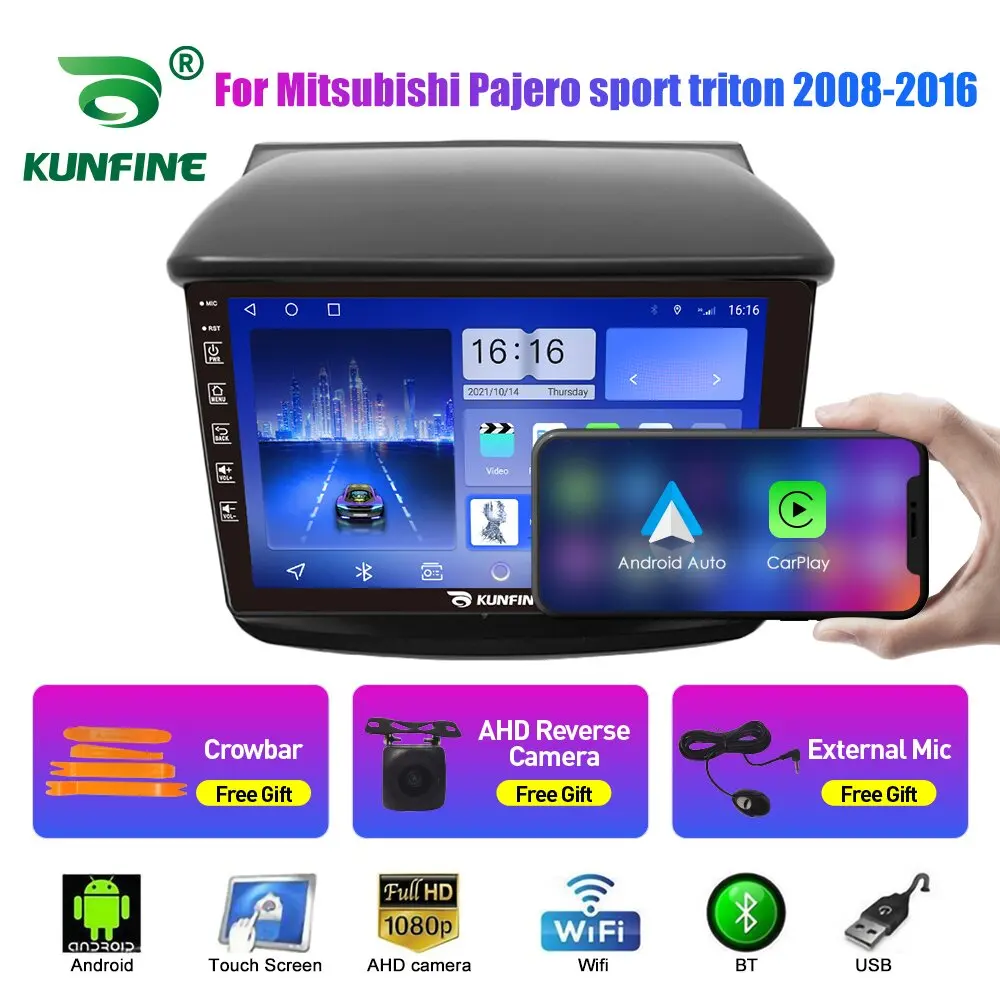 10.33 colių automobilinis radijas Mitsubishi Pajero sport08-16 2Din Android Octa Core Car Stereo DVD GPS navigacijos grotuvas QLED