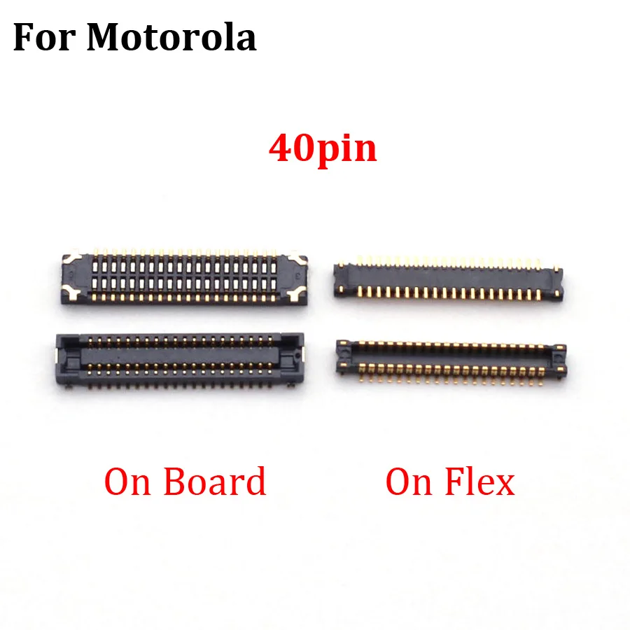 2Pcs LCD ekranas Flex FPC jungtis Kištukinė plokštė, skirta Motorola Moto G5S XT1793 XT1792 G6 Plus XT1926 E4 XT1767 XT1768 40 Pin