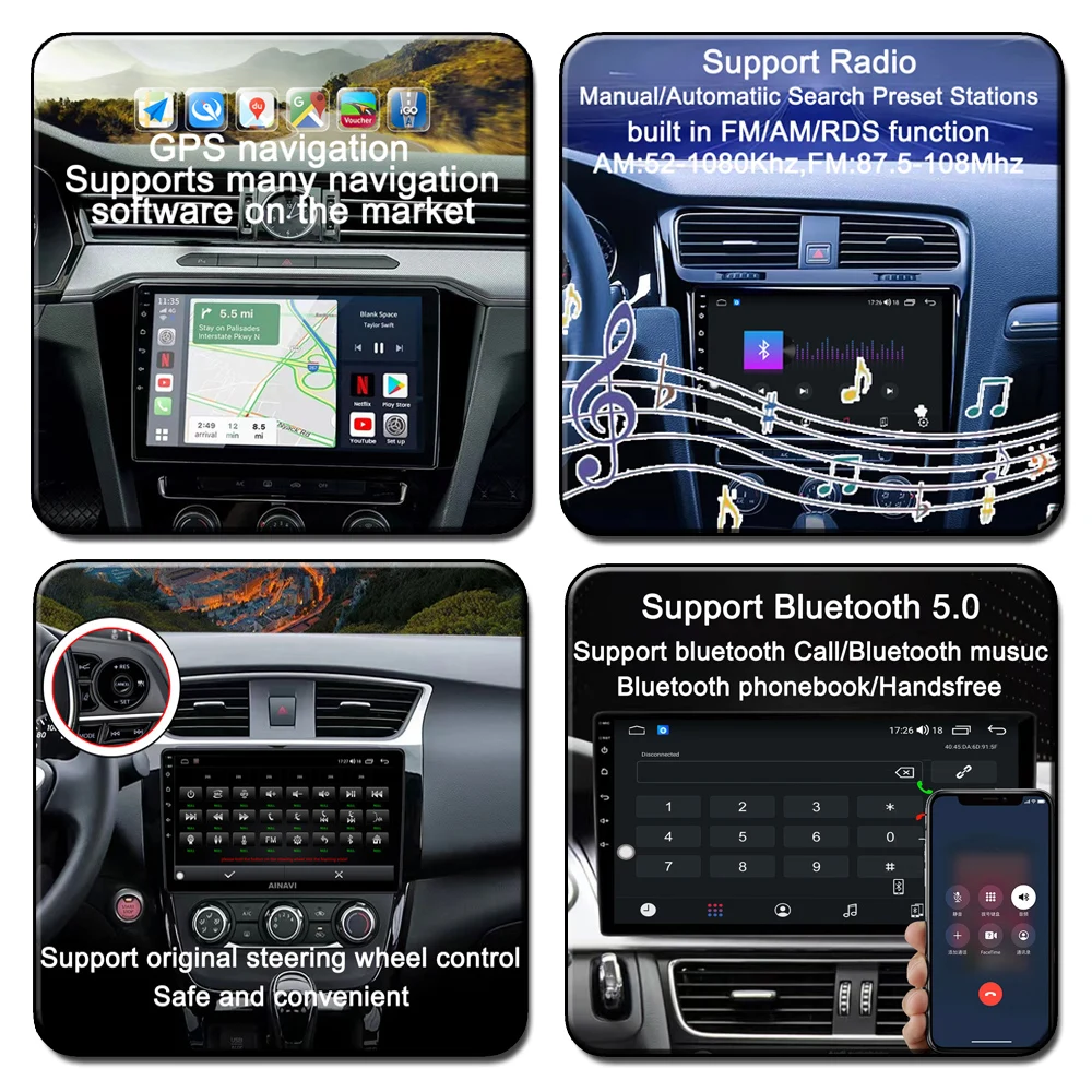 Android 13 Skirta Fiat 500 2007 - 2014 Automobilių radijo grotuvas DSP Vaizdo navigacija GPS 4G Multimedija AHD Belaidis Carplay Auto ADAS BT