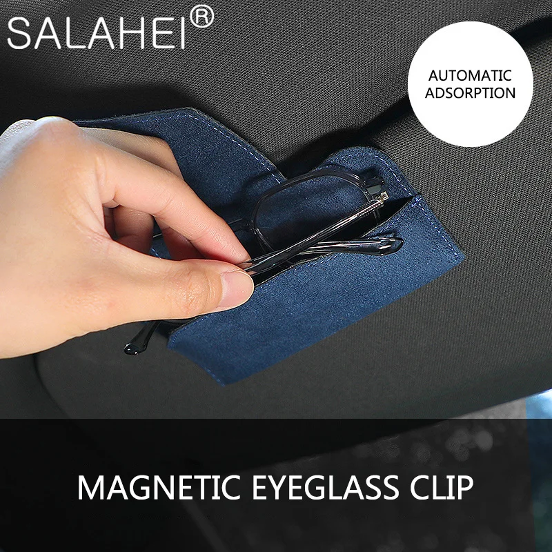 Car Suede odinių akinių spaustukas Saulės akinių laikiklis, skirtas Geely Atlas Pro Azkarra 2015-2022 Auto Sun Visor akinių dėklų priedai