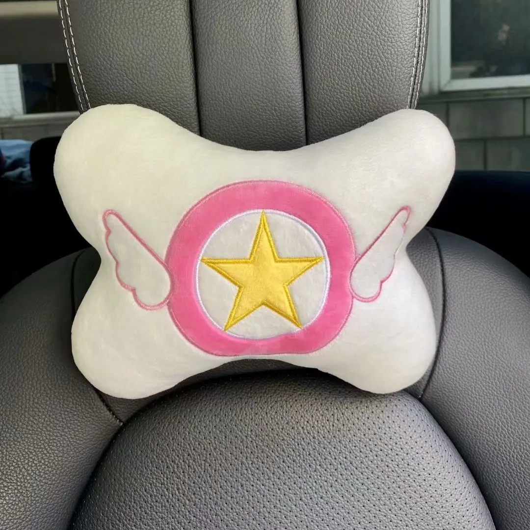 Cute Star Wing Stiliaus automobilių aksesuarai 2023 Baby Safety Belt Cover Neck Pillow Seat Cushion Interior Decoration Woman