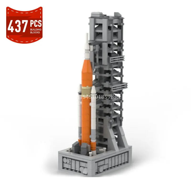 MOC miesto raketų paleidimo į kosmosą sistemos modelio statybinių blokų rinkinys Aukštųjų technologijų super sunkiųjų paleidimo transporto priemonių surinkimas Kaladėlės Žaislai Dovanos