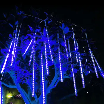 1/2/3/4 Komplektas Saulės LED meteorų dušas Girlianda Šventinė šviesa Lauko fėja Festoon Lights Sodo gatvė Kalėdų Naujųjų metų dekoras