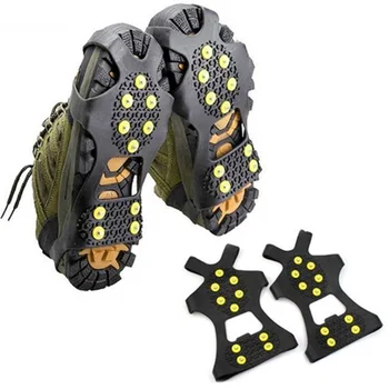 10 Smeigės Nuo slydimo sniego ledo griebtuvas 2023 m. Naujos mados laipiojimo batų smaigalių rankenos Cleats Overshoes Crampons Spike Batai