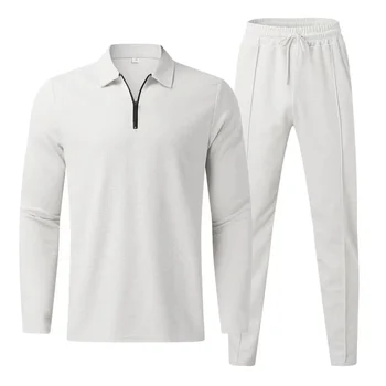 2023 Vasaros nauja mada Vienspalvių marškinėlių ilgomis rankovėmis kostiumas Vyriškas laisvalaikis Patogus aukštos kokybės sportinis dviejų dalių komplektas