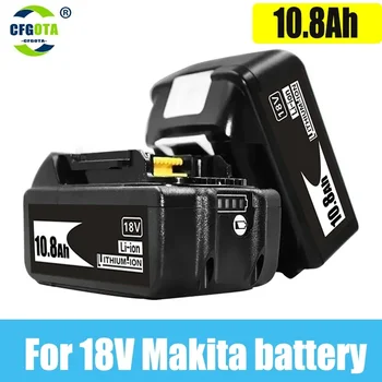 2024 Skirta Makitai 18V 10800mAh įkraunama elektrinių įrankių baterija su LED ličio jonų keitimu LXT BL1860B BL1860 BL1850+3A įkroviklis