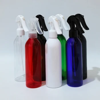 30vnt 250ml Juodas plastikinis butelis Tuščias PET indas su purkštuvu Siurblys, naudojamas makiažo rūkui Buitinis valymas Laistymas