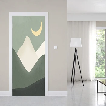 3D Modernus minimalistinis oro durų lipdukas Apartamentų liftas Pagrindinis Svetainė Miegamojo apdaila Freska PVC Lipnus plakatas