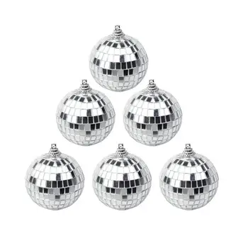 6 vnt. Car Disco Ball Disco Ball Rear View Mirror Hanger Bling Car Accessories Disco Ball Decor for Home Stage Props Party