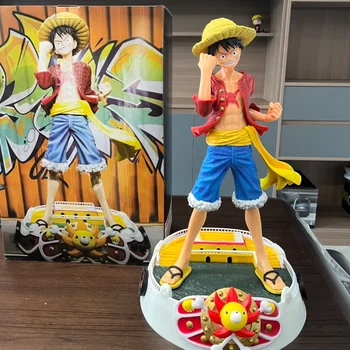 Anime 50cm Luffy One Piece figūrėlė Beždžionė D. Luffy veiksmo figūrėlės Sunshine Of The Miles PVC kolekcijos statulos modelio žaislų dovanos