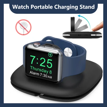 Apple Smart Watch Nešiojamasis įkrovimo saugojimo stovas ABS saugojimo įkrovimas Nešiojamas stovo modelis, skirtas Apple Watch 1/2/3/4/5/6/SE