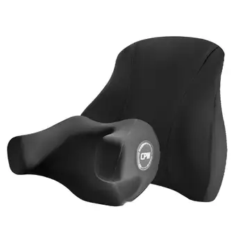 Automobilio juosmens atrama Galvos atrama Kaklo pagalvės komplektas Patogi minkšta ergonomiška juosmens pagalvė Tesla Model 3 Y sėdynių priedams