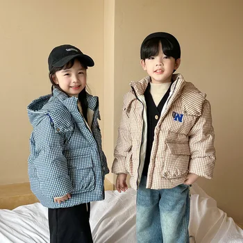 Baby Down Jacket Vaikiškas paltas Žiemos berniukas paltas mergaitė Vaikas žieminė striukė vaikams Korėjiečių atsiliepimai daug drabužių