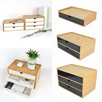Daugiasluoksnė papuošalų laikymo dėžutė Bambuko darbalaukio organizatorius Prekės Viešbučio biuro kanceliarinių prekių stalčius Vonios kambario skaitikliai