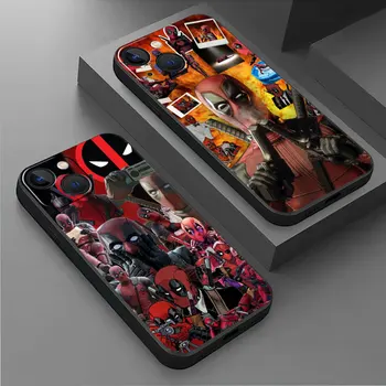 dėklas, skirtas Apple iPhone 15 13 Pro Max 11 14 Plus 12 Mini 7 8 SE X XS XR 6 6S Funda Minkštas galinio telefono dangtelis Komiksai Deadpool Marvel