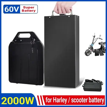 Harley elektromobilis Ličio baterija vandeniui atspari 18650 baterija 60V 20ah dviejų ratų sulankstomam Citycoco elektriniam paspirtukui