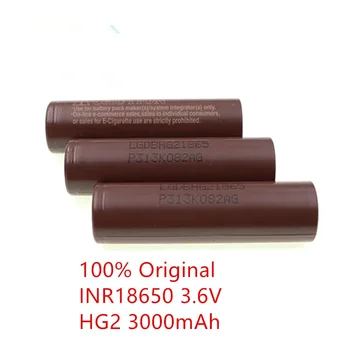 hg2 18650 bateria de lítio 3000mah descarga de alta potência da bateria carregável descarga de alta potência 20a alta corrente